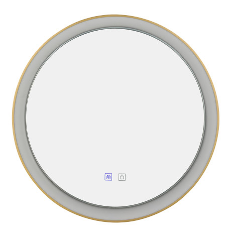 Lustro podświetlane LED SERGIO MIRROR 80 HEATED CCT Przełącznik GO Azzardo AZ5822 MIRROR GOLD Złoty szczotkowany / Biały