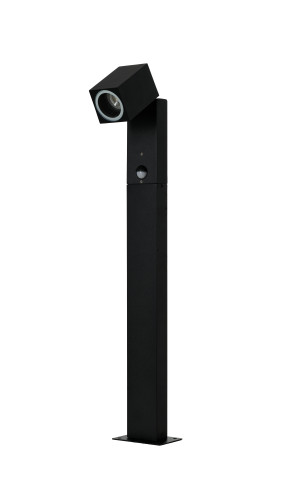 SVAN SENSOR IP54 BK Azzardo AZ5860 POST BLACK Słupek zewnętrzny czarny z czujnikiem ruchu