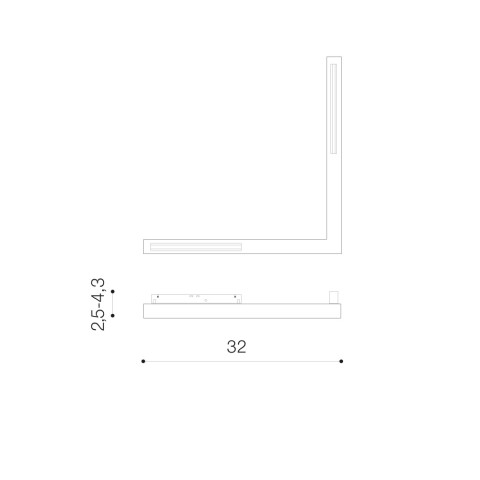 ALFA SAGA TRACK MAGNETIC CORNER A 24W 3000K WH Azzardo AZ4614 Lampa liniowa do szynoprzewodu WHITE  2