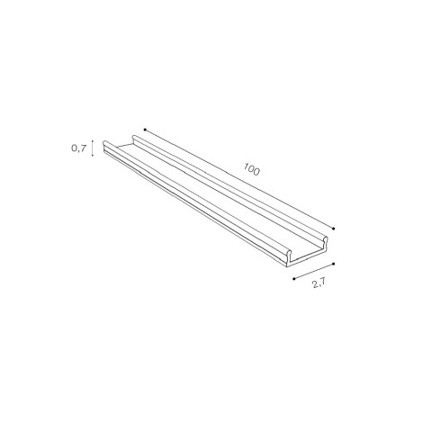 ALFA TRACK MAGNETIC COVER 1m WH Azzardo AZ4653 Zaślepka do szynoprzewodu WHITE  2