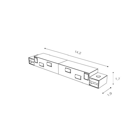 ALFA TRACK MAGNETIC STRAIGHT CONNECTOR 180° WH Azzardo AZ4678 Łącznik do szynoprzewodu WHITE  2