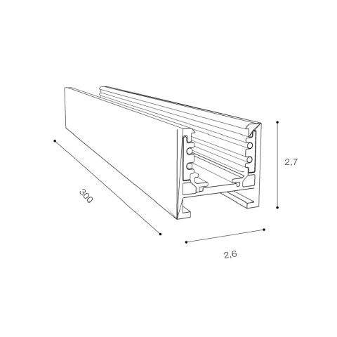 ALFA TRACK MAGNETIC27 3m + 2x END CAP WH Azzardo AZ4718 Szynoprzewód WHITE 