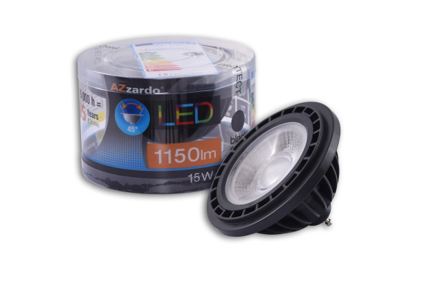 AZZARDO LED 15W ES111 BK DIMM 4300 LL210151 Azzardo AZ1876 Żarówka BLACK 