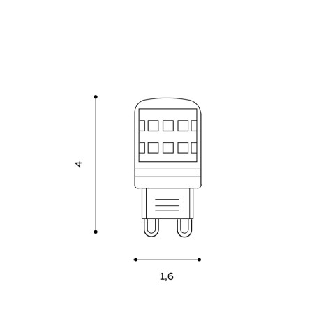 AZZARDO LED 2W G9 LL109021 Azzardo AZ1376 Żarówka WHITE  2