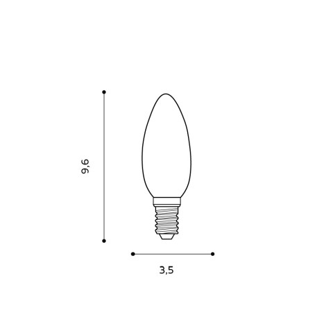 AZZARDO LED 5W E14 DIMM ŚWIECZKA Azzardo AZ4016 Żarówka WHITE 