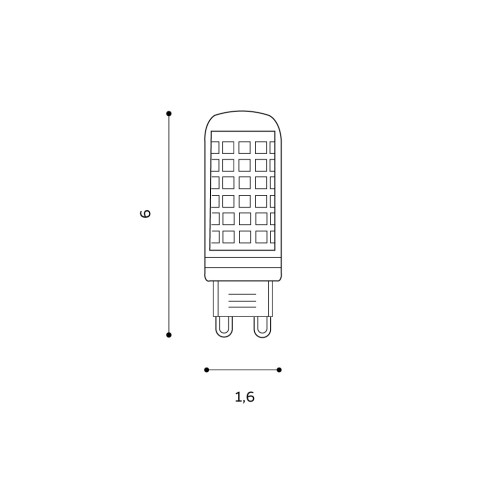AZZARDO LED 6W G9 LL109061 Azzardo AZ1378 Żarówka WHITE  2