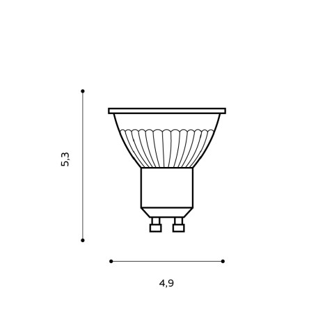 AZZARDO LED 7W GU10 DIMM 3000K Azzardo AZ4023 Żarówka SILVER 